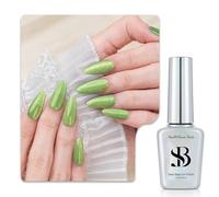Vernis Gel 3-en-1 Sun&Beam Nails One-Step | Pas de Base ni de Top Coat Nécessaires, Sans Ponçage, Compatible UV/LED 12ml (#560 Thé Matcha)