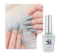 Vernis Gel 3-en-1 Sun&Beam Nails One-Step | Pas de Base ni de Top Coat Nécessaires, Sans Ponçage, Compatible UV/LED 12ml (#586 Brume Bleue)