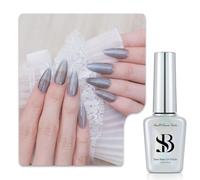 Vernis Gel 3-en-1 Sun&Beam Nails One-Step | Pas de Base ni de Top Coat Nécessaires, Sans Ponçage, Compatible UV/LED 12ml (#730 Bleu Acier)