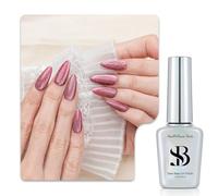 Vernis Gel 3-en-1 Sun&Beam Nails One-Step | Pas de Base ni de Top Coat Nécessaires, Sans Ponçage, Compatible UV/LED 12ml (#655 Rouge Rubis)