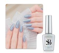 Vernis Gel 3-en-1 Sun&Beam Nails One-Step | Pas de Base ni de Top Coat Nécessaires, Sans Ponçage, Compatible UV/LED 12ml (#529 Ciel Voilé)