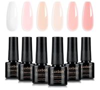 Vernis Gel 5-en-1 Rubber Base - KAL - 6 Couleurs Nude/Rose/Peche/Transparent, UV/LED, Soak Off, DIY & Salon