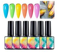 Vernis Gel 8ml 6 Pièces - Vernis Gel Longue Durée Texture Gelée | Séchage Rapide Fluorescent pour Femme Épouses Amies Soirée Mariage Quotidien Salon Maison Transport