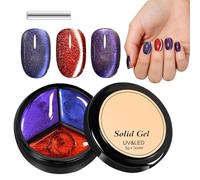 Vernis Gel | Coffret de 3 Couleurs Vernis à Ongles avec Aimant - UV - Pour Débutantes Femmes Filles Maison Salon Voyage Spa Étui