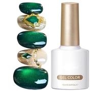 Vernis Gel,Couleur Gel Pour Manucure Des Ongles - Vernis à Ongles Vert Émeraude à Effet Œil de Chat | Pour les Professionnels de Salon à Domicile, les Femmes, l'Épouse, l'Amie, les Amies et