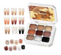 Vernis Gel Crémeux - Palette de 9 Vernis à Ongles Crème en Set,Outil de Manucure Brillant Résistant à la Décoloration, Fournitures Beauté pour Travail Mariage Voyage