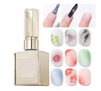 Vernis Gel Effet | Vernis UV à Effet Floraison 15ml Stamping pour Ongles | Base Gel Manucure Aquarelle Longue Tenue pour Voyage, École, Découverte ou Maison