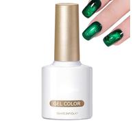 Vernis Gel,Esnek Lastik Şerit 1.9 Cm Geniş, 30.5 Metre Uzun - Vernis à Ongles Vert Émeraude à Effet Œil de Chat,Pour Les Débutantes En Salon À Domicile, Les Femmes, Épouse, Amies Et La Fête De