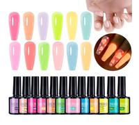 Vernis Gel Fluorescent dans le Noir | Couleurs de Gel Brillant pour Ongles,Accessoires de Manucure Brillants pour Femmes Filles Salon Voyage Séances Photo Spectacles