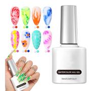 Vernis Gel Marbré Outils de Manucure Marbré Transparent 10ml | Vernis À Ongles Gel UV Pour Salon Domicile Mariage Noces Soins Soirée Été Vacances Loisirs