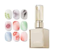 Vernis Gel Ongulaire Effet Floraison, 15ml Top Coat UV pour Estampage à Effet, Base Transparente Pour Ongles Naturels Idéale en Voyage et à l'Extérieur