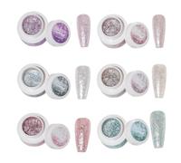 Vernis Gel Pailleté - 6 Pièces Vernis Colorés Éclatants | Accessoires de Manucure et Soin pour Femmes et Jeunes Filles