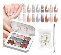 Vernis Gel Pour Ongles - 9 Couleurs Gel de Manucure Femme | Vernis à Ongles avec Éponges pour Débutants et Experts Événements Mariage