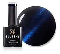 Vernis gel semi permanent - ESTAMPILLE - Cat Eye - Bleu - Noir - Effet miroir - 10 ml - Longue tenue - Brillante