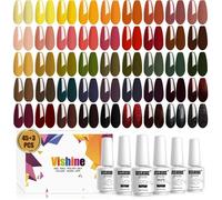 Vernis Gel Semi Permanent Lot 48 Vernis À Ongles Couleurs Populaire Base Top Coat Uv Led Soak Off Gel Polish Manicure 48 Flaco[V78]