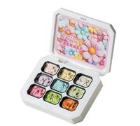 Vernis Gel Solide - Palette De Manucure Gel 9 Couleurs - Colle Prolongation pour French Tips Salon Mariage Fêtes Manucure Maison Filles