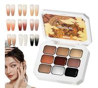 Vernis Gel Solide - Vernis Gel en Pot 9 Couleurs,Finition Brillante Séchage Rapide Tenue Longue Pour Manucure Quotidienne Femme