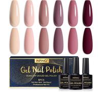 Vernis Gel Uv Semi Permanent Nude,6 Couleurs Beige Rose Abricot Rouge Foncé Violet Foncé Vernis Semi Permanent,Soak Off