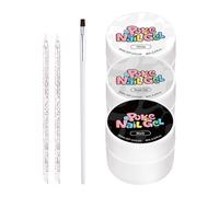 Vernis gel | Vernis gel noir et blanc pour ongles - Pour les femmes débutantes pour une utilisation à la maison, au salon et au studio, idéal pour manucure créative et soin quotidien des ongles