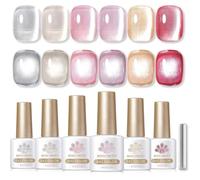 Vernis Magnetique Semi Permanent Cat Magnetic Eye Gel Crystal Light Jelly Rose Glass Vernis À Ongles U V Brillant Aurora Gel[V499]