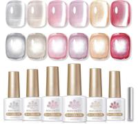 Vernis Magnetique Semi Permanent Cat Magnetic Eye Gel Crystal Light Jelly Rose Glass Vernis À Ongles U V Brillant Aurora Gel