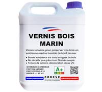 Vernis Marin - Codeve Bois - 5 L - Intérieur/extérieur - Pour La Protection De Votre Bois En Atmosphère Marine De Bord De Mer.