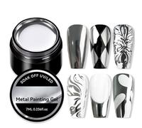 Vernis Métallisé Ongles - Gel Argent Ultra Brillant | Peinture Effet Miroir, Manucure 7ml, Accessoire Beauté Réfléchissant UV LED Stylisme Salon Femme Tendance Couleur Longue Tenue