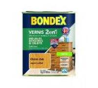 BONDEX - Vernis - Protège et Embellit le Bois - Satin - 0,25L - Chêne clair
