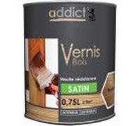 Vernis protection bois haute résistance teinte Incolore satin 750ML ADDICT