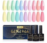 Vernis Semi Permanent, 10 Couleurs Macarons sucrés Thème Gel UV Semi Permanent, Soak Off UV/LED Vernis à Ongles 8 M VERNIS A ONGLES