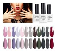Vernis Semi Permanent 12 Couleurs Vernis à Ongles UV LED Soak Off Gel Nail Polish Set 8ml - Kit 2 Multicolore VERNIS A ONGLES