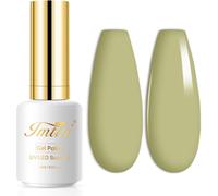 Vernis Semi Permanent,15ml Soak Off Uv Led Vernis-Gel Semi-Permanent Vert Sauge Pour Nail Art Gel French-Manucure