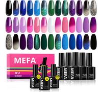 Vernis Semi Permanent 23 Pcs, 20 Couleur Vernis Gel Uv Semi Permanent Avec Top Coat, Base Coat, Matte Top Coat, Soak Off Uv Led Vernis À Ongles Pour Gel Ongle Manucure Nail Art