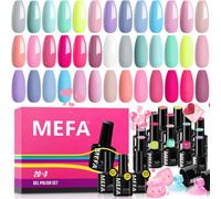 Vernis Semi Permanent 23pcs, 20 Couleur Vernis Gel Uv Semi Permanent Avec Top Coat, Base Coat, Matte Top Coat, Soak Off Uv Led Vernis À Ongles Pour Gel Ongle Manucure Nail Art