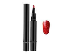 Vernis Semi-Permanent 3 En 1 - Stylo De Vernis à Ongles Gel Polish Imperméable (Rouge, 1PC)