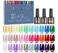 Vernis Semi Permanent -33 Manucure Nail Art Lot Vernis À Ongles Gel Uv Led Nail Polish 30 Couleurs Populaire Avec Base Et To[YG1753]