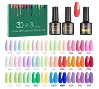 Vernis Semi Permanent, 33 Manucure Nail Art Lot Vernis à Ongles Gel UV LED Nail Polish 30 ouleurs Populaire Avec Base et Top Coat
