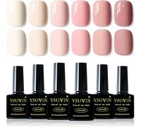 Vernis Semi Permanent, 6 Couleurs Bébé Pêche Pâle Rose Nudee Rose Pourpre Vernis À Ongles Soak Off Uv/Led Nail Art Salon French Manucure Kit, Cadeaux Beauté¿ 8ml