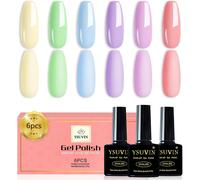 Vernis Semi Permanent, 6 Couleurs Vert Émeraude Collection Vert Olive Foncé Turquoise Pailleté Vernis À Ongles Soak Off Uv Nail Art Salon, Fête Prénuptiale/Noël Cadeaux