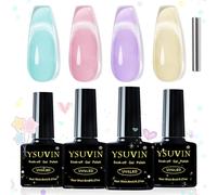 Vernis Semi Permanent, 6 Couleurs Vert Émeraude Collection Vert Olive Foncé Turquoise Pailleté Vernis À Ongles Soak Off Uv Nail Art Salon, Fête Prénuptiale/Noël Cadeaux