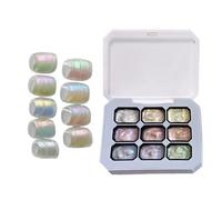 Vernis semi-permanent à peindre pour ongles - palette d'art de manucure avec 9 couleurs dégradées par tapotement - Vernis à ongles couleur | Kit de manucure débutant, femme, fille, maison, voyage, sal
