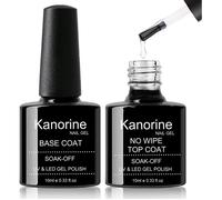 Vernis Semi Permanent, Base Et Top Coat Vernis Gel Uv Semi Permanent 2 * 10Ml No Wipe Top Coat Et Base Coat Pour Studio De M[VS585]