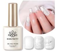 Vernis Semi Permanent Blanc Perle,15ML Vernis à ongles en gel U V Nacré Brillant Vernis à ongles U V LED Soak off Manicure Gel