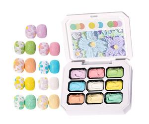 Vernis semi-permanent - Gel de peinture | Set de 9 couleurs pour manucure, décoration, dessin, sculpture et modélisation dans le salon de beauté pour femmes et filles