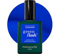 Vernis Semi Permanent Green Flash¿-Vernis À Ongles Gel Bleu Electrique-Vernis 12-Free,Bio Sourcé (55%)-Manucure Professionnelle-15 Ml (Ultramarine)
