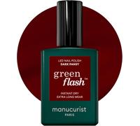Vernis Semi Permanent Green Flash¿-Vernis À Ongles Gel Bordeaux-Vernis 12-Free,Bio Sourcé (49%)-Manucure Professionnelle-15 Ml (Dark Pansy)