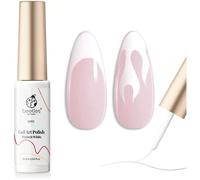 Vernis Semi-Permanent Liner Gel,7ml Blanc Vernis Gel à Ongles avec Pinceau Fin en Bouteille pour Nail Art Design,Peinture d'une