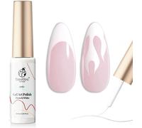 Vernis Semi-Permanent Liner Gel, 7ml Blanc Vernis Gel À Ongles Avec Pinceau Fin En Bouteille Pour Nail Art Design, Peinture D'une Fine Ligne Française, French Nails