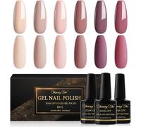 Vernis Semi Permanent Nacré, 5 Couleurs Rose Violet Cyan Scintillant Perle Effet Gel Uv Semi Permanent Soak Off Uv/Led Vernis À Ongles Pour Salon De Manucure Diy Home, 8ml