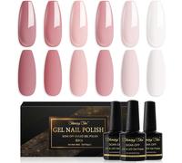 Vernis Semi Permanent Nacré, 5 Couleurs Rose Violet Cyan Scintillant Perle Effet Gel Uv Semi Permanent Soak Off Uv/Led Vernis À Ongles Pour Salon De Manucure Diy Home, 8ml